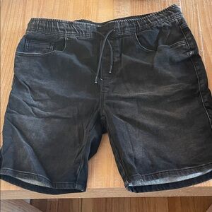 Zara Men's Black Jean Shorts